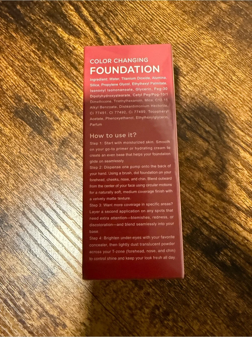 Color Changing Foundation in Red Packaging - Adaptive Cream Shade